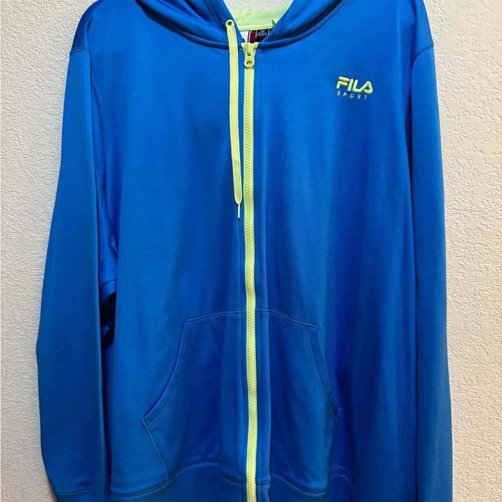 Fila Blue & Lime Hoodie. New without Tags.